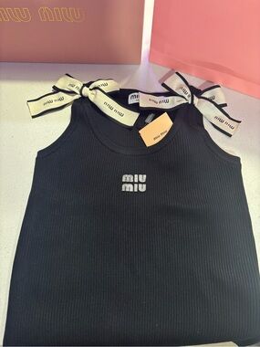 Miu Miu | Tops | Pre Loved Miu Miu Sleeveless Square Neck Top